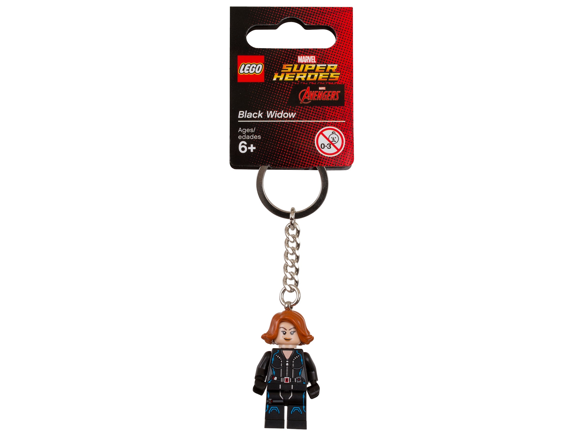 LEGO MARVEL Super Heroes BLACK WIDOW Keychain NEW Mint Minifig
